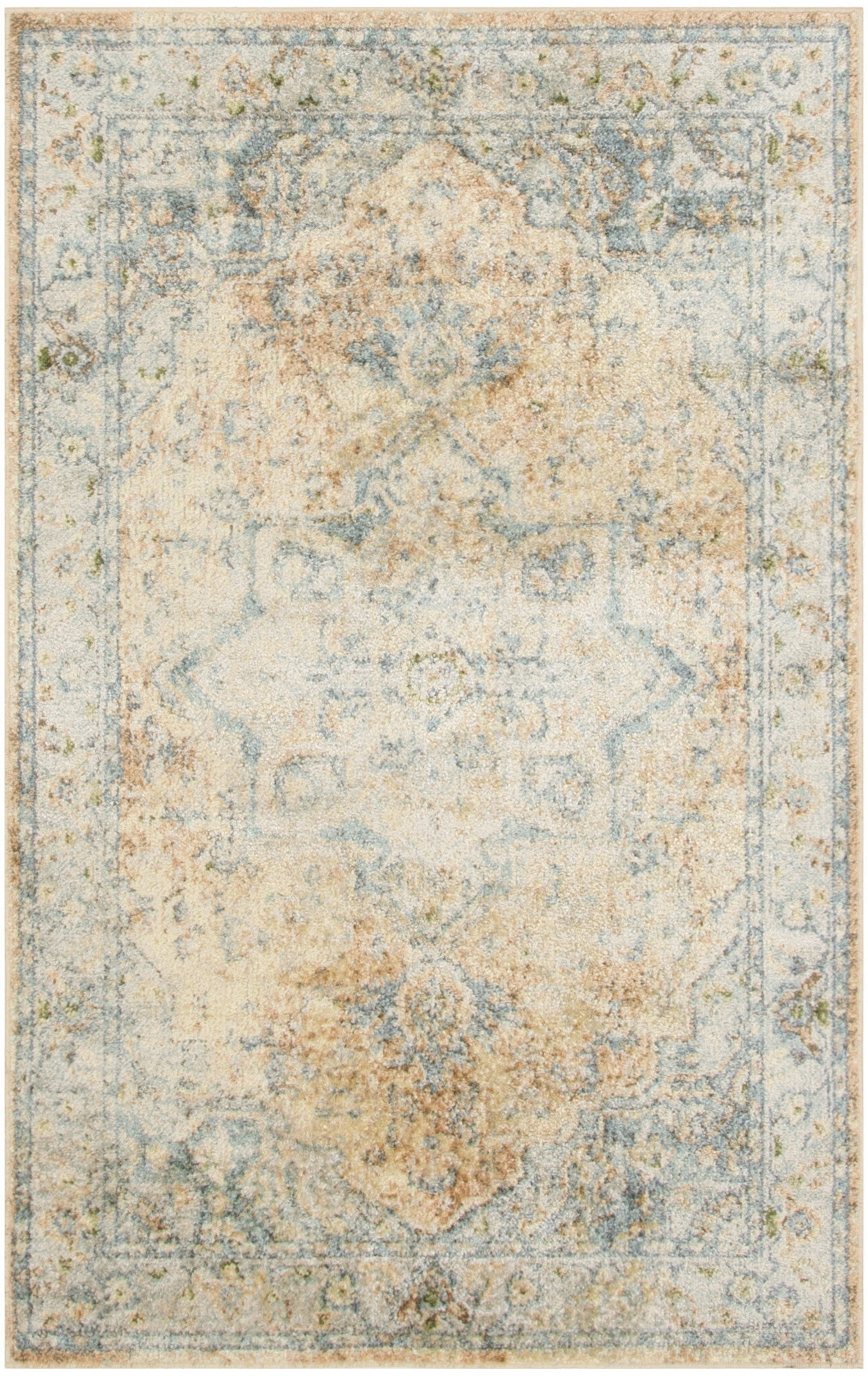 9' X 12' Gray Oriental Power Loom Distressed Area Rug