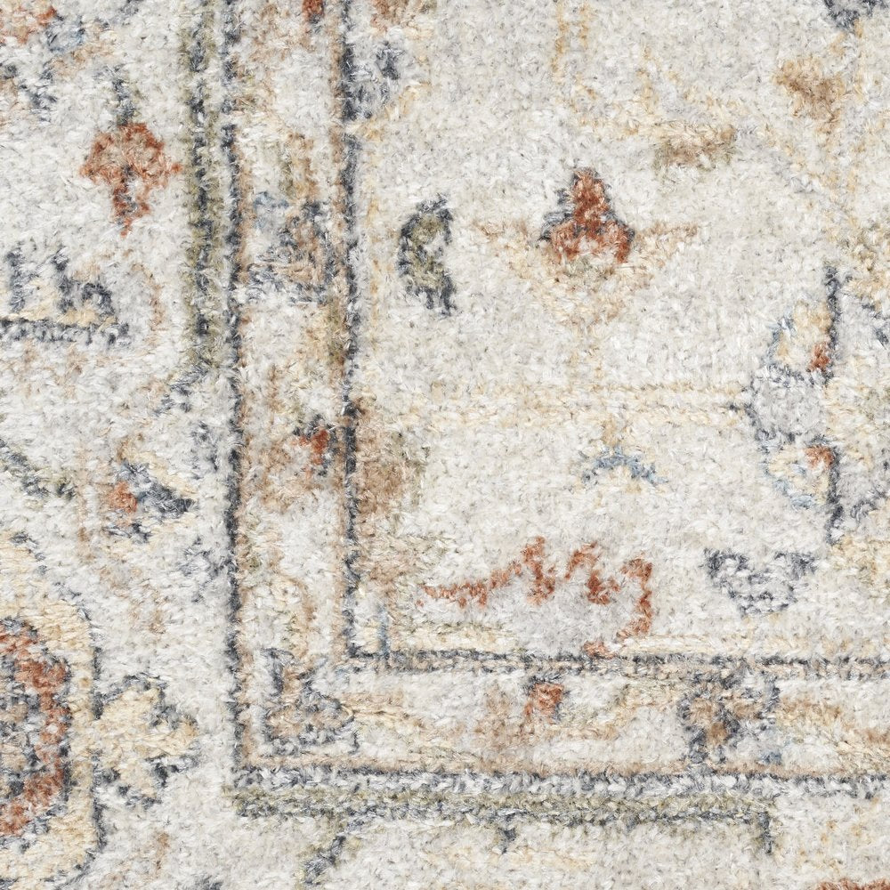 9' X 12' Gray Oriental Power Loom Distressed Area Rug