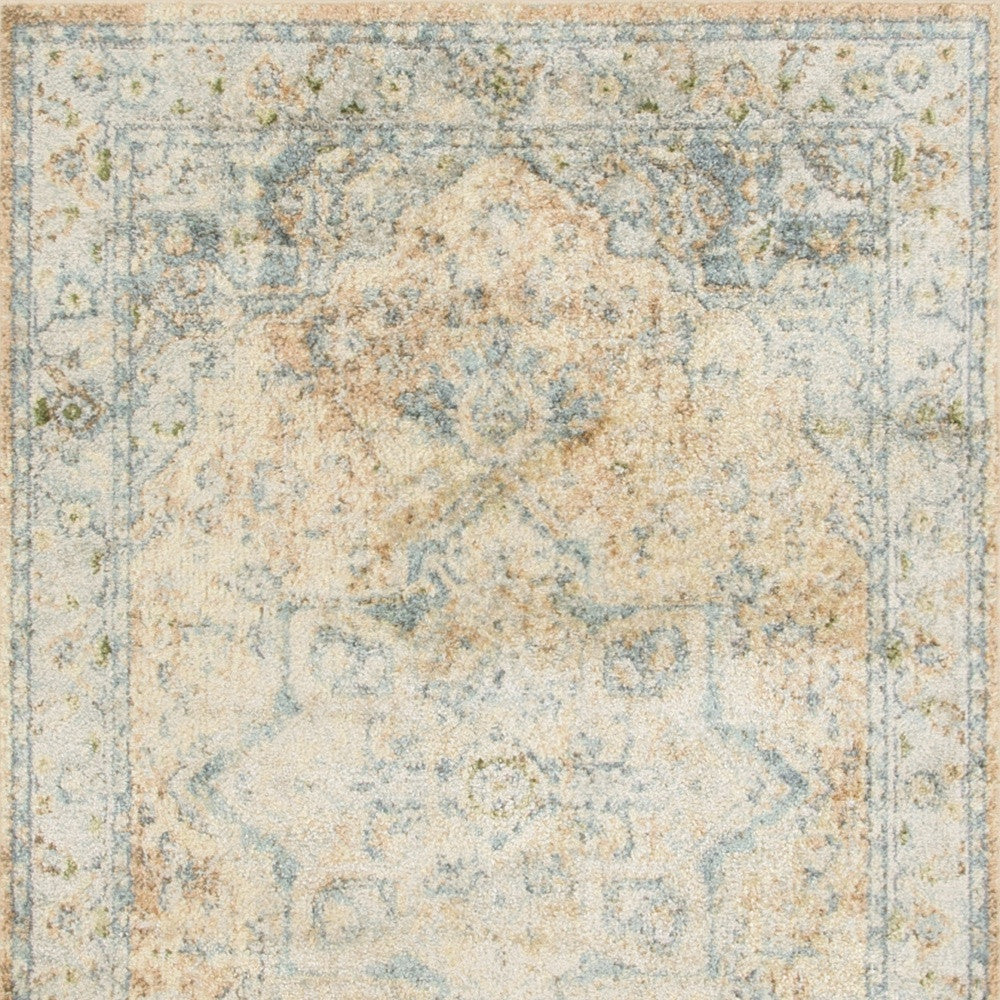 9' X 12' Gray Oriental Power Loom Distressed Area Rug