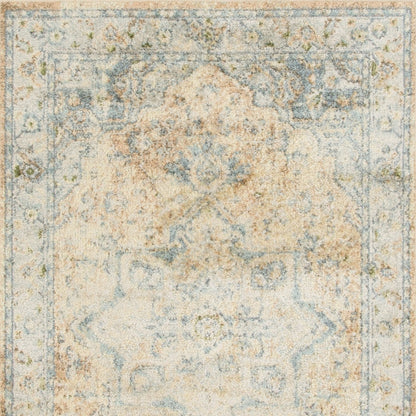 9' X 12' Gray Oriental Power Loom Distressed Area Rug