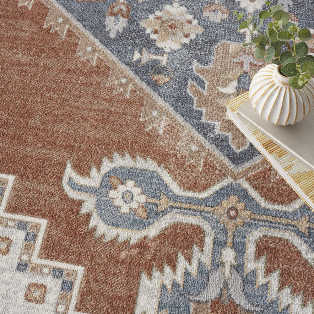 9' X 12' Gray Oriental Power Loom Distressed Area Rug