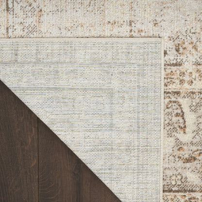 9' X 12' Beige Oriental Power Loom Area Rug