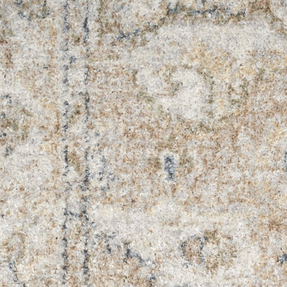 9' X 12' Beige Oriental Power Loom Area Rug