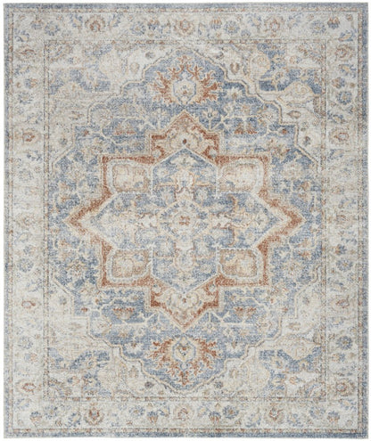 9' X 12' Gray Oriental Power Loom Area Rug
