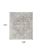 9' X 12' Gray Oriental Power Loom Area Rug