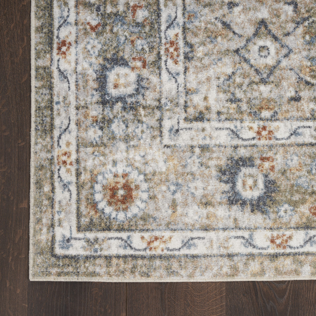 9' X 12' Gray Oriental Power Loom Area Rug