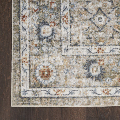 9' X 12' Gray Oriental Power Loom Area Rug