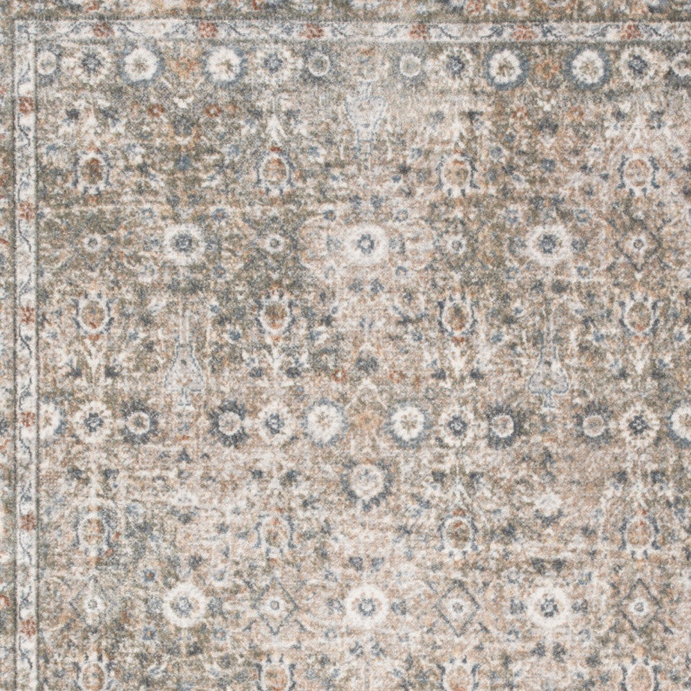 9' X 12' Gray Oriental Power Loom Area Rug