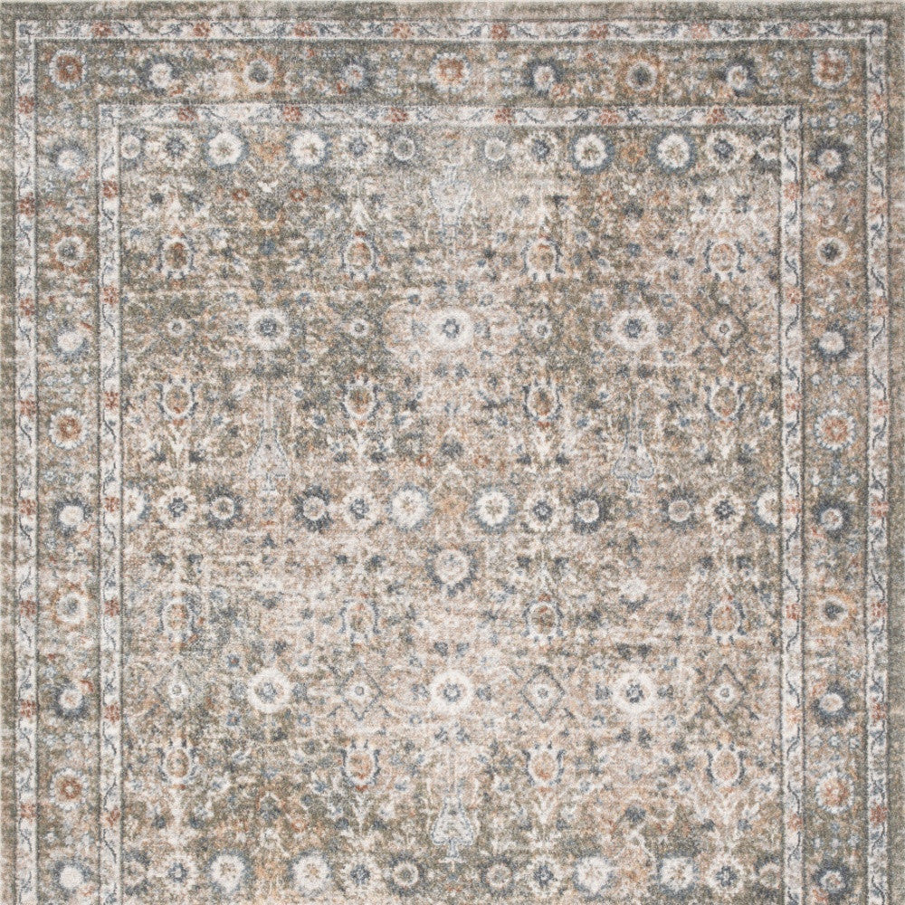 9' X 12' Gray Oriental Power Loom Area Rug