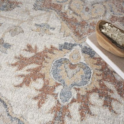 9' X 12' Gray Oriental Power Loom Area Rug