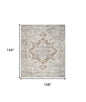 9' X 12' Gray Oriental Power Loom Area Rug