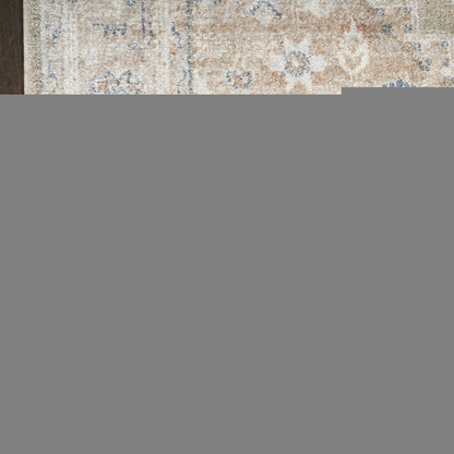 12' Sage Oriental Power Loom Distressed Washable Runner Rug