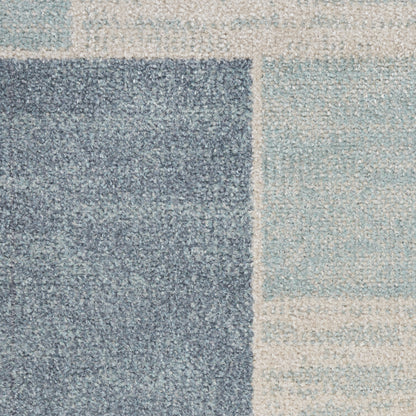 5' X 7' Gray Oriental Power Loom Distressed Washable Area Rug