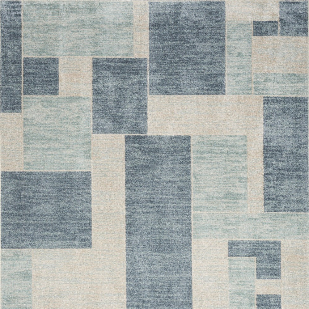 5' X 7' Gray Oriental Power Loom Distressed Washable Area Rug