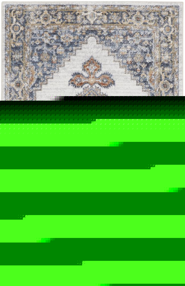 3' X 5' Gray Oriental Power Loom Distressed Washable Area Rug