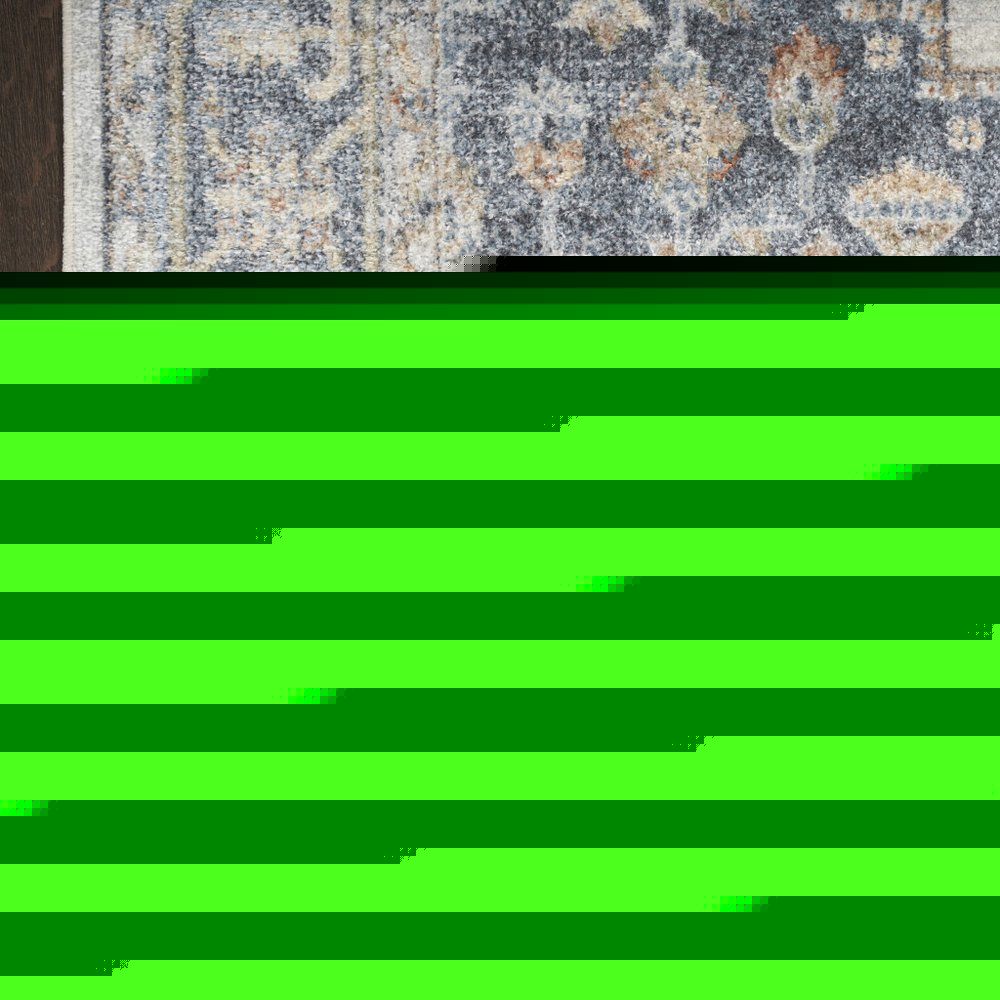 10' Gray Oriental Power Loom Distressed Washable Runner Rug
