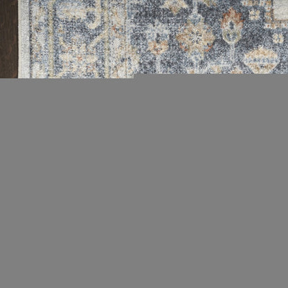 10' Gray Oriental Power Loom Distressed Washable Runner Rug