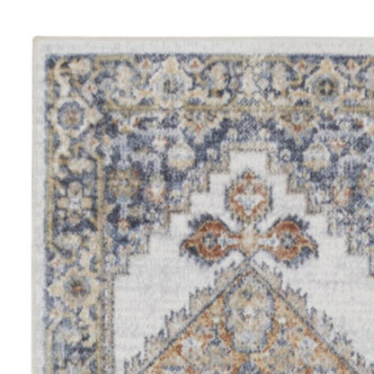 10' Gray Oriental Power Loom Distressed Washable Runner Rug