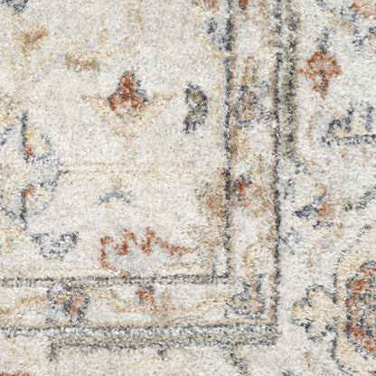 7' X 9' Gray Oriental Power Loom Distressed Washable Area Rug