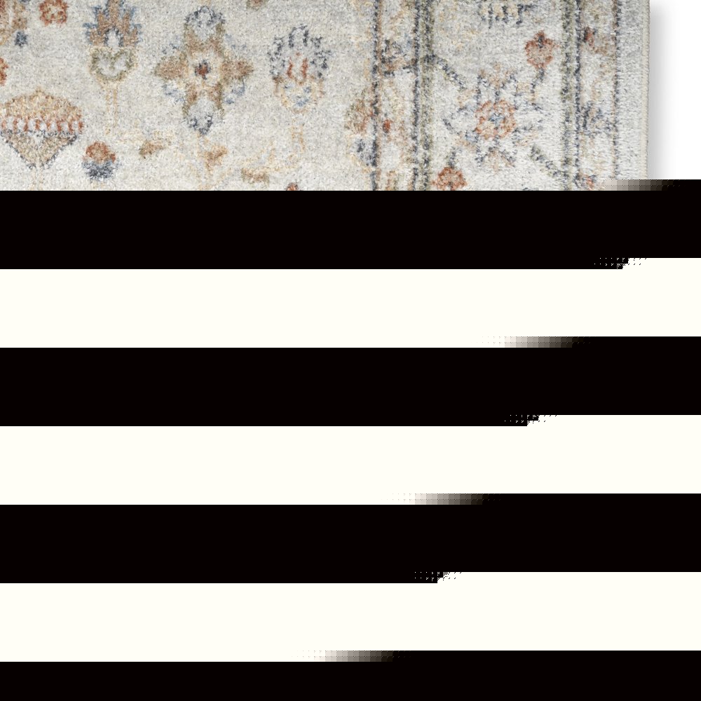 7' X 9' Gray Oriental Power Loom Distressed Washable Area Rug