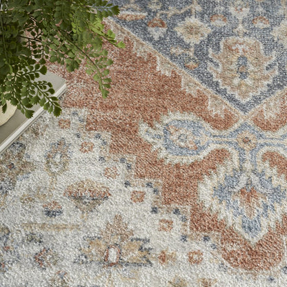 7' X 9' Gray Oriental Power Loom Distressed Washable Area Rug