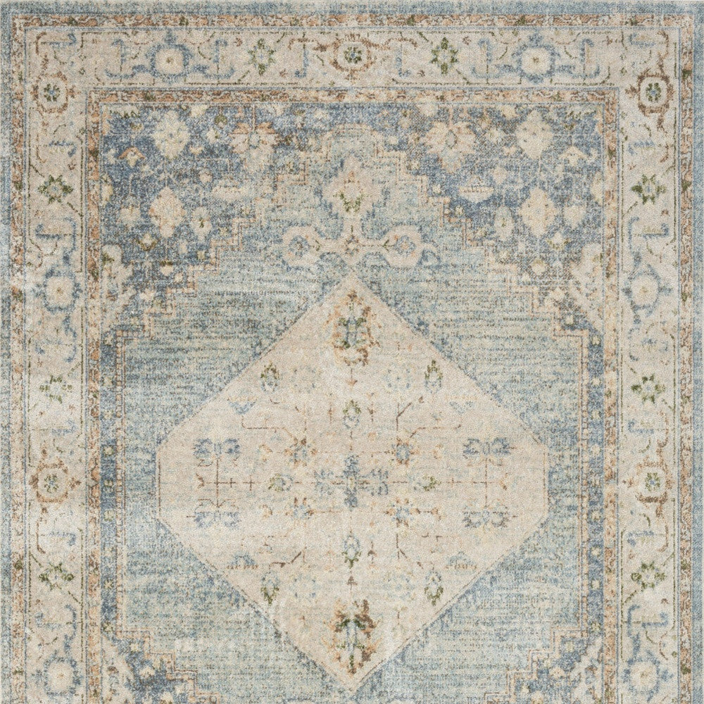 4' X 6' Gray Oriental Power Loom Distressed Washable Area Rug