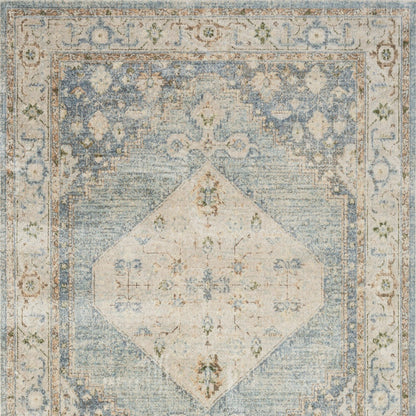 4' X 6' Gray Oriental Power Loom Distressed Washable Area Rug