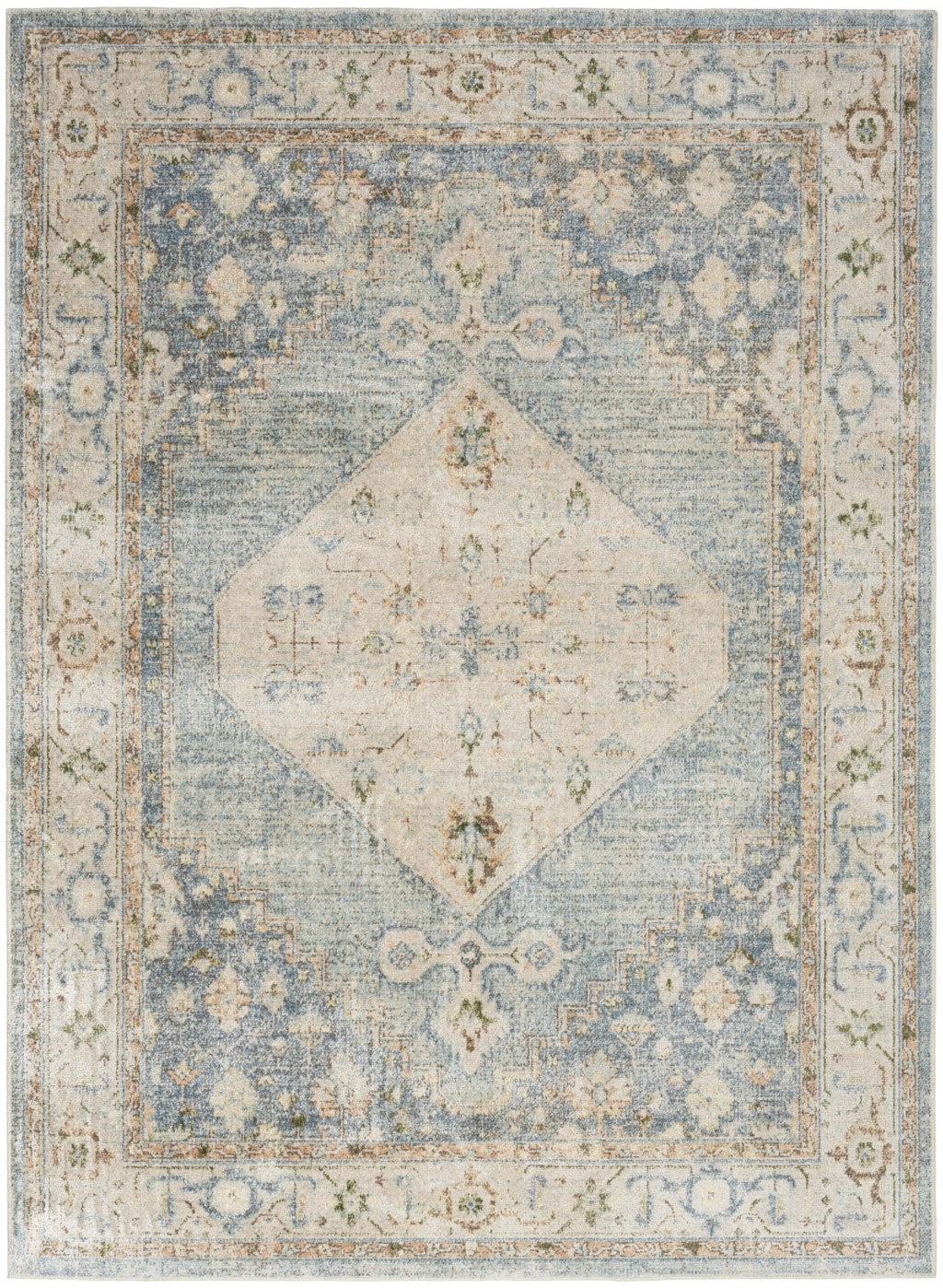 4' X 6' Gray Oriental Power Loom Distressed Washable Area Rug