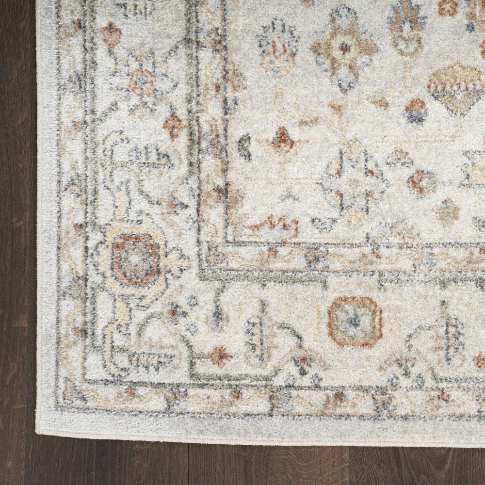 3' X 5' Gray Oriental Power Loom Distressed Washable Area Rug