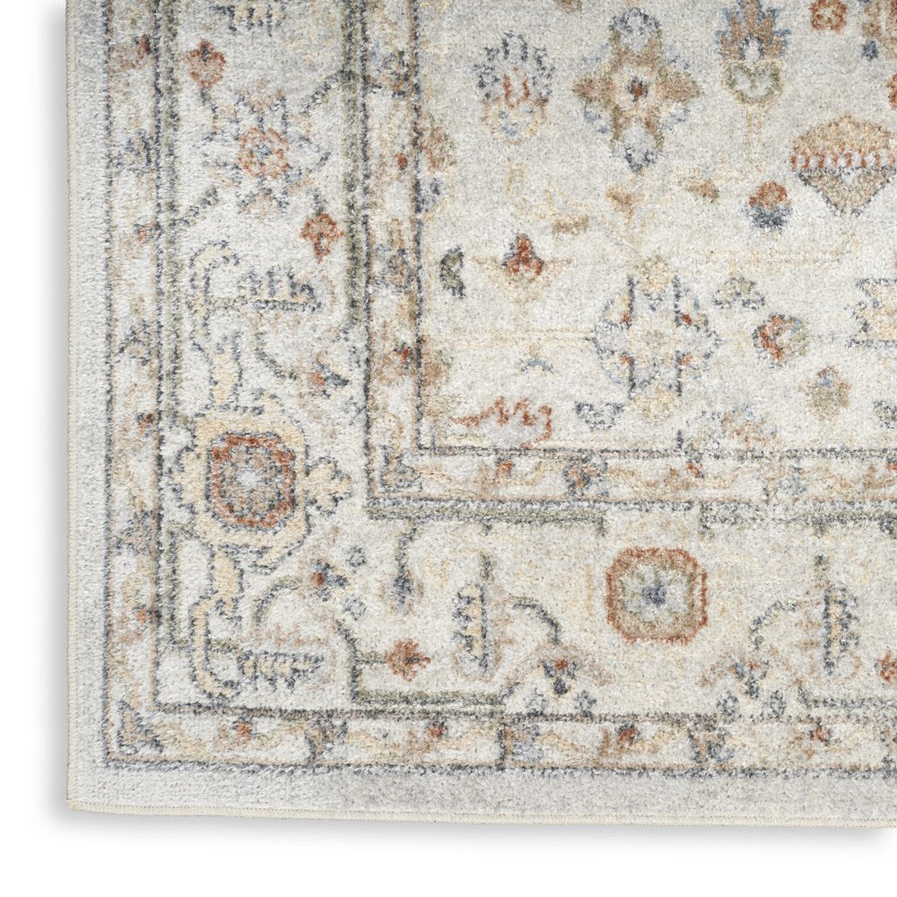 3' X 5' Gray Oriental Power Loom Distressed Washable Area Rug