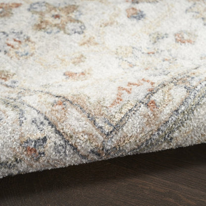 5' X 7' Gray Oriental Power Loom Distressed Washable Area Rug
