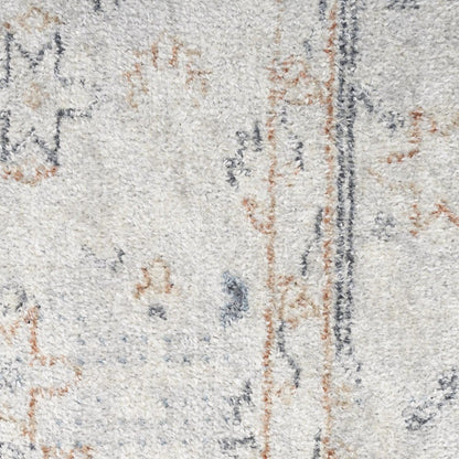 3' X 5' Light Blue Oriental Power Loom Distressed Washable Area Rug