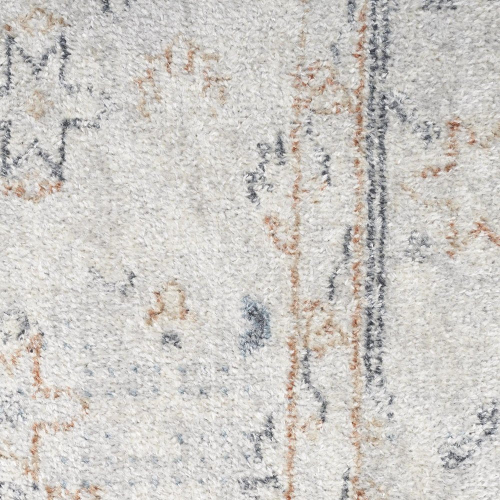 3' X 5' Light Blue Oriental Power Loom Distressed Washable Area Rug