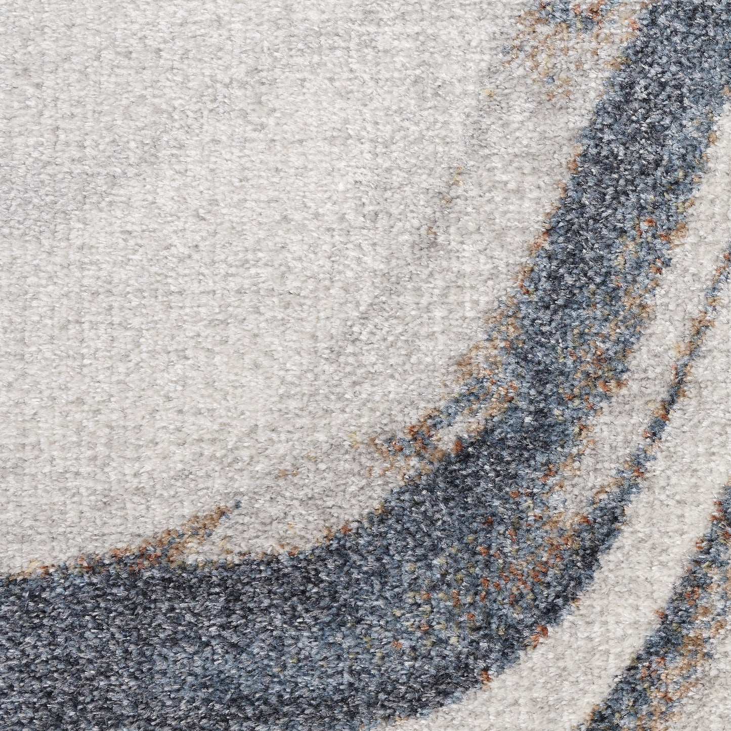 8' X 10' Gray and Blue Oriental Power Loom Washable Area Rug