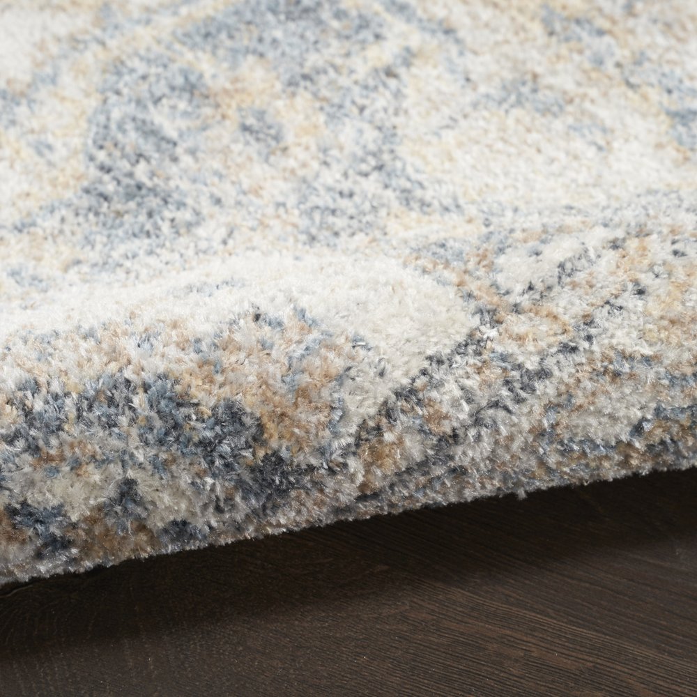 3' X 5' Gray Oriental Power Loom Washable Area Rug