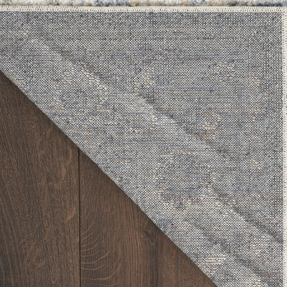 10' Gray Oriental Power Loom Washable Runner Rug