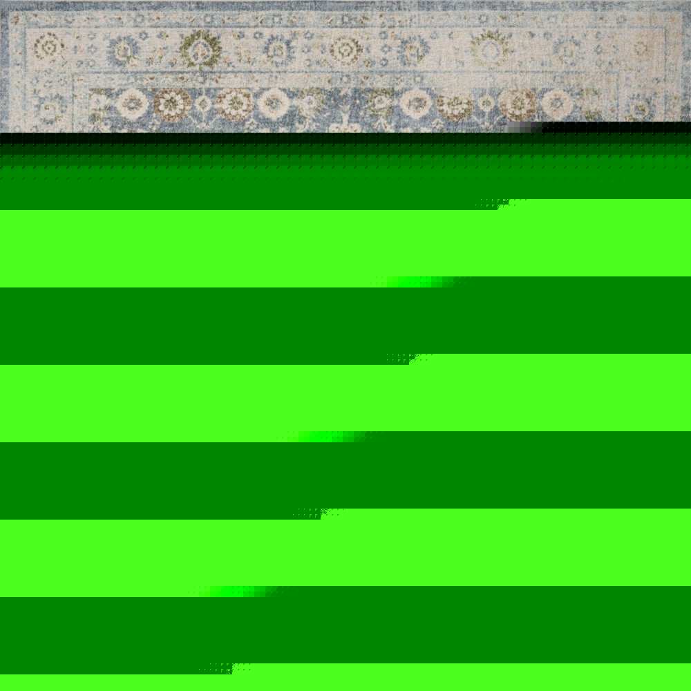 3' X 5' Silver Oriental Power Loom Washable Area Rug