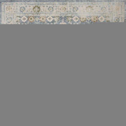 3' X 5' Silver Oriental Power Loom Washable Area Rug