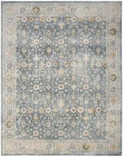 3' X 5' Silver Oriental Power Loom Washable Area Rug