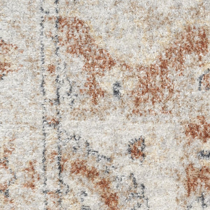 10' Gold and Ivory Oriental Power Loom Washable Runner Rug