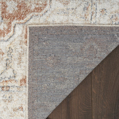 7' X 9' Gold Oriental Power Loom Washable Area Rug