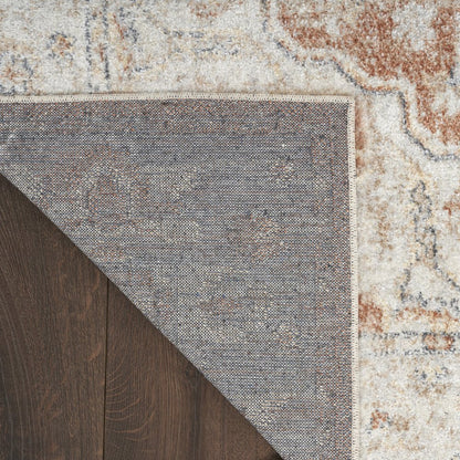 4' X 6' Gold Oriental Power Loom Washable Area Rug