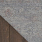 10' Denim Blue Oriental Power Loom Washable Runner Rug