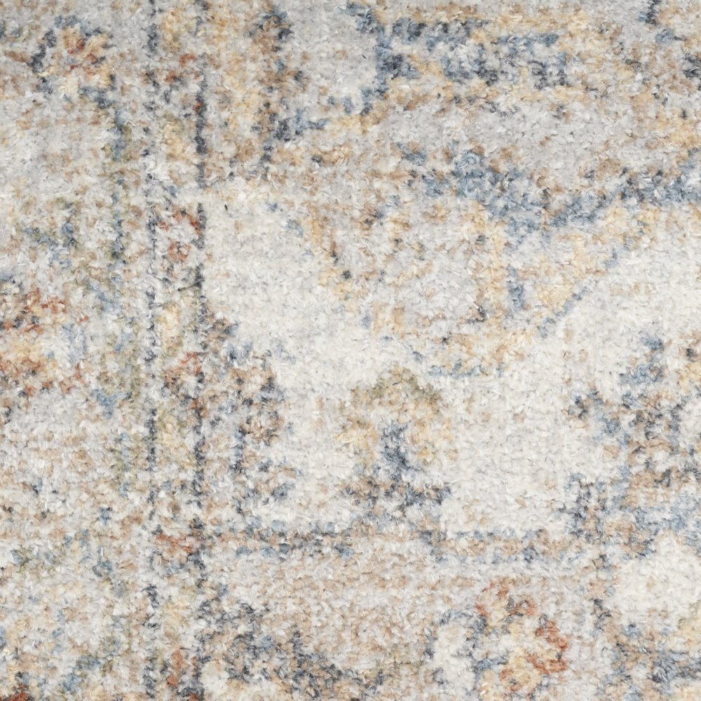 3' X 5' Gray Oriental Power Loom Washable Area Rug