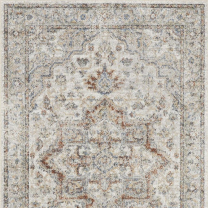 3' X 5' Gray Oriental Power Loom Washable Area Rug