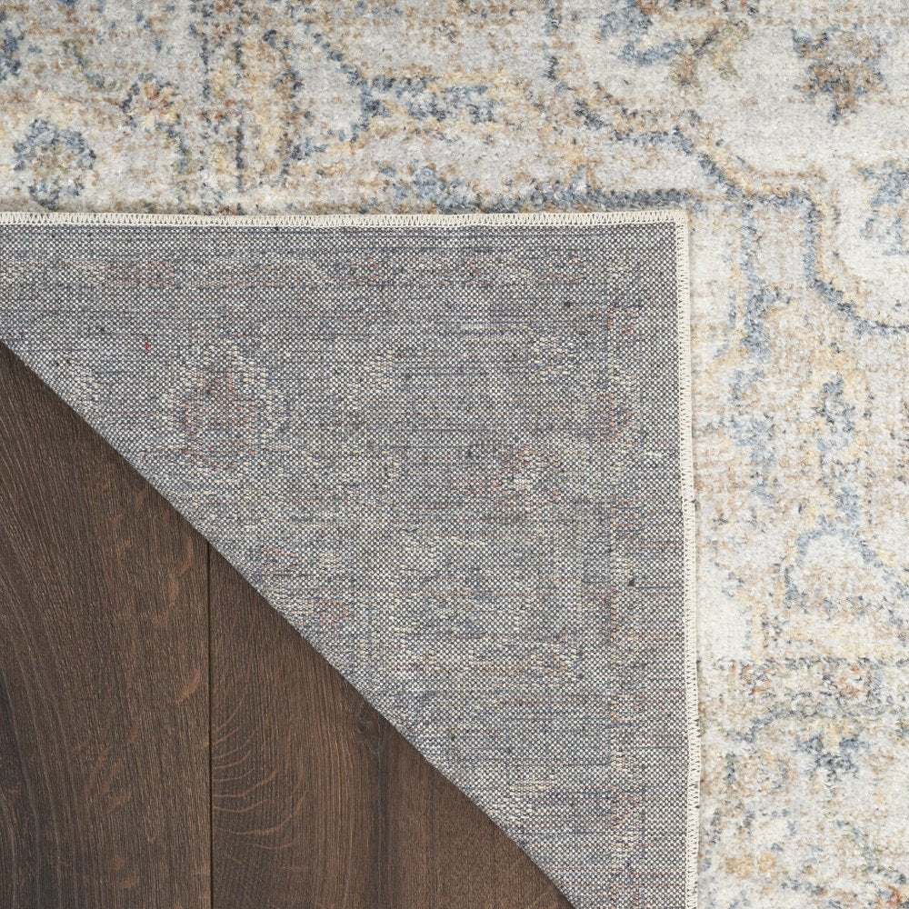 8' X 10' Gray Oriental Power Loom Washable Area Rug