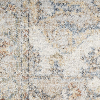 8' X 10' Gray Oriental Power Loom Washable Area Rug