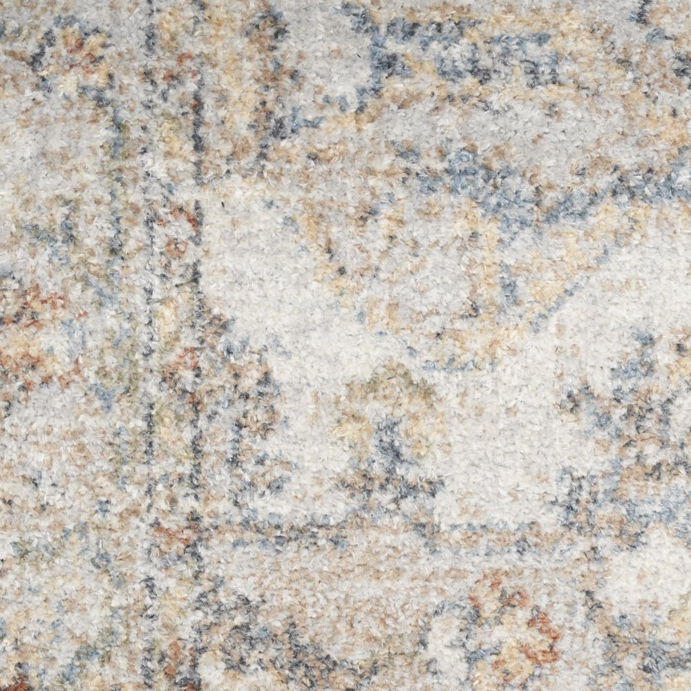 8' X 10' Gray Oriental Power Loom Washable Area Rug