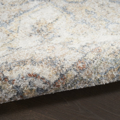 8' X 10' Gray Oriental Power Loom Washable Area Rug