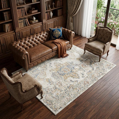 8' X 10' Gray Oriental Power Loom Washable Area Rug